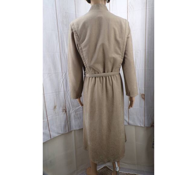 Vintage CARON Chicago Women's Faux Suede Long Sleeved Button Shirt Dress Sz L - Picture 6 of 6